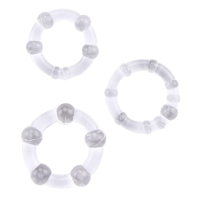 Набір кілець Chisa GK Power Cock Rings, прозорий