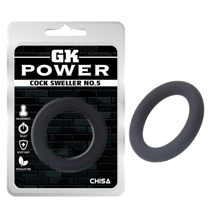 Кільце ерекційне Chisa GK Power Cock Sweller №5, чорне