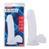 Фалоімітатор з яєчками Chisa Hi-Rubber Inch Dildo на присосці, прозорий