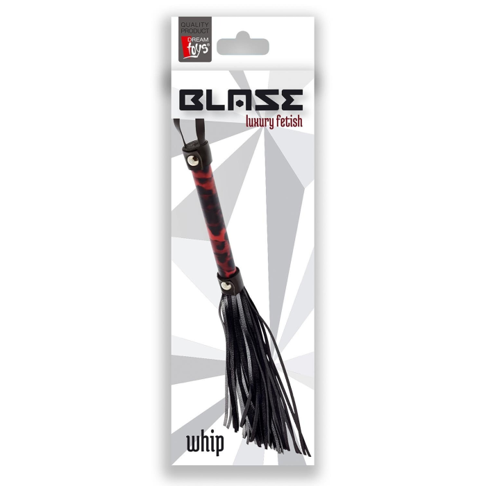 Флогер з петлею Dream toys Blaze Luxury Fetish для БДСМ практик, чорний з червоним