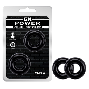 Набір ерекційних кілець Chisa GK Power OVER SIZED, чорний