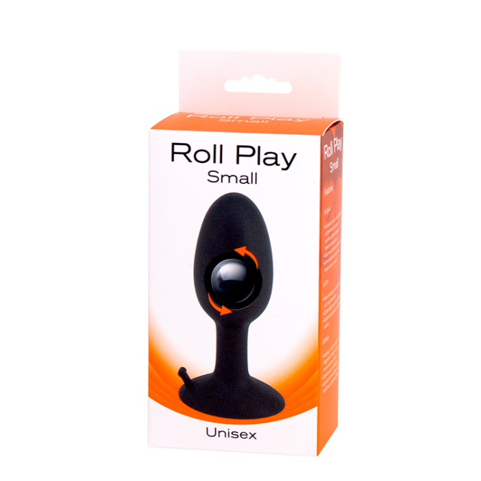 Анальна пробка із внутрішньою кулькою ROLL PLAY SMALL BLACK