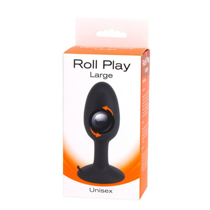 Анальна пробка з внутрішнім кулькою ROLL PLAY large BLACK