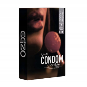 Оральні презервативи EGZO Chocolate зі смаком шоколаду (ціна за упаковку, 3 шт.)