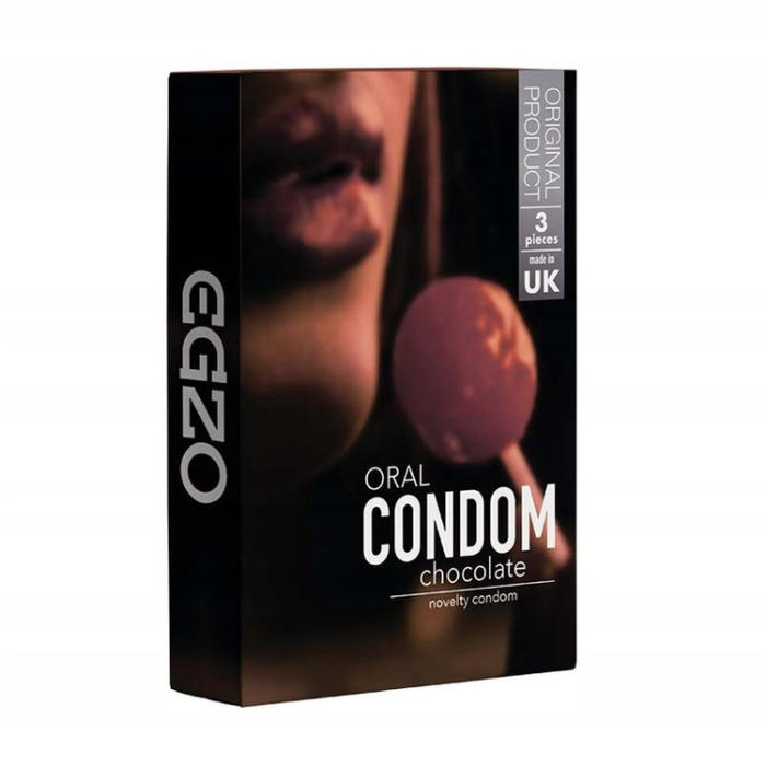 Оральні презервативи EGZO Chocolate зі смаком шоколаду (ціна за упаковку, 3 шт.)