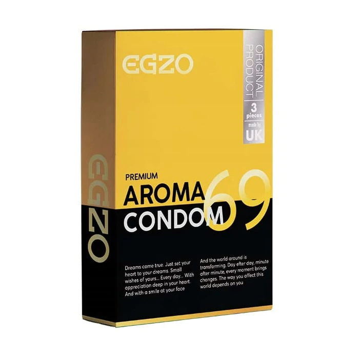 Ароматизовані презервативи EGZO "Aroma" латексні (ціна за упаковку, 3 шт)
