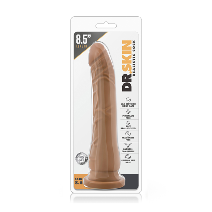 Фалоімітатор Dr. SKIN BASIC 8.5INCH MOCHA