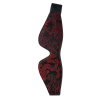 Маска на очі чорна Dream Тoys Blaze Deluxe Blindfold з червоним візерунком у вигляді вишивки