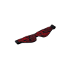 Маска на очі чорна Dream Тoys Blaze Deluxe Blindfold з червоним візерунком у вигляді вишивки