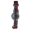 Кляп чорний Dream Toys Blaze Deluxe з червоним візерунком у вигляді вишивки
