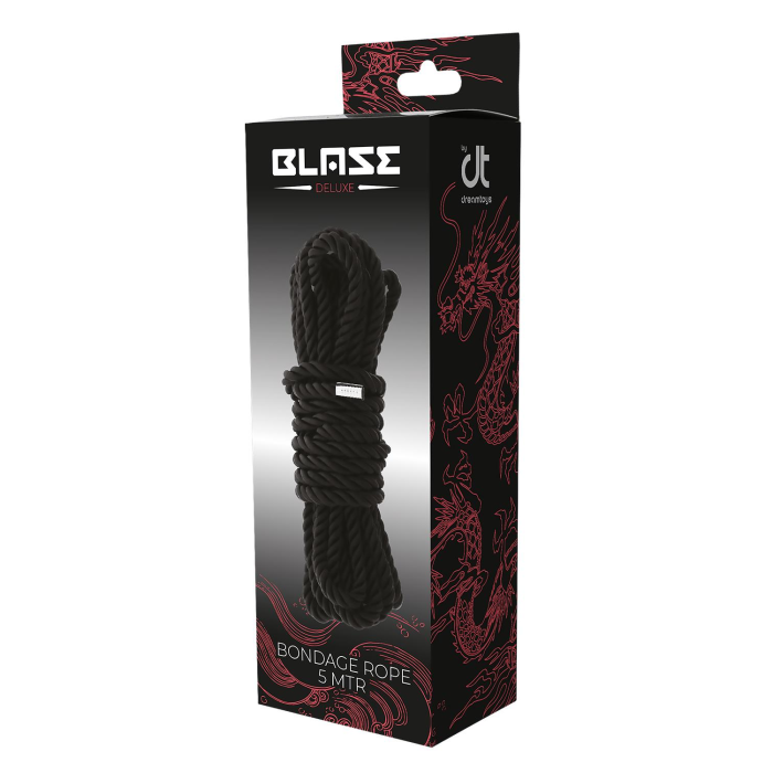 Мотузка для бондажу Dream Toys Blaze Deluxe чорна, 5 м