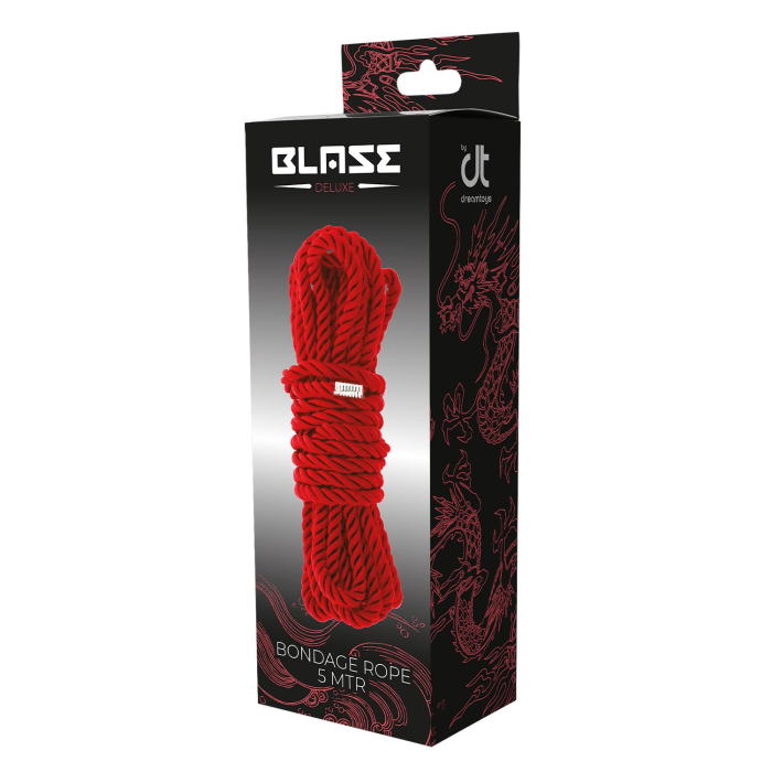 Мотузка для бондажу Dream Toys Blaze Deluxe нейлонова, червона, 5 м