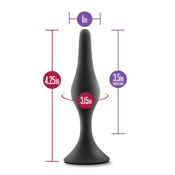 Анальний стимулятор LUXE BEGINNER PLUG MEDIUM, BLACK