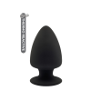 Анальна пробка Dream Toys Premium Silicone Plug термоактивна, чорна
