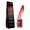 Набір Orgie SEXY THERAPY Strawberry: їстівна масажна олія зі смаком полуниці+перо