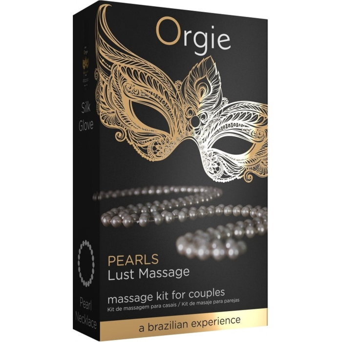 Набір для перлинного масажу Orgie "PEARLS LUST MASSAGE SET" інтимний гель та намисто з перлин