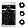 Набір ерекційних обручок Chisa GK Power Cock Rings Set, чорні, 3 шт.