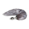 Анальна пробка із сірим хвостиком EasyToys Fox Tail Plug ,S