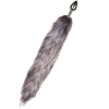 Анальна пробка із сірим хвостиком EasyToys Fox Tail Plug ,S