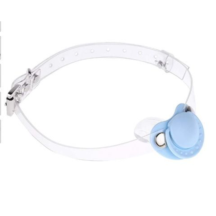 Кляп-соска Silicone Strap, Blue