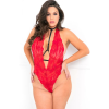 Мереживне боді з чокером FRONT FOCUS RED XL / 2XL