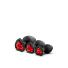 Набір анальних пробок LUXE BLING PLUGS TRAINING KIT RED GEMS