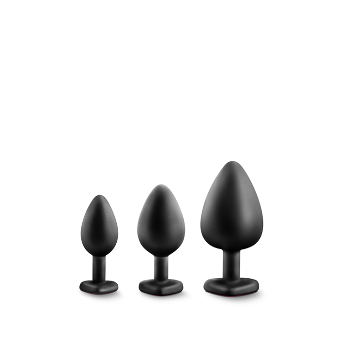 Набір анальних пробок LUXE BLING PLUGS TRAINING KIT RED GEMS