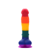 Райдужний фалоімітатор на присосці Dream toys Colourful Love Rainbow Dildo, 20 см х 3.8 см