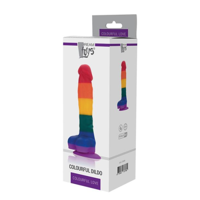Райдужний фалоімітатор COLOURFUL LOVE DILDO