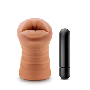Мастурбатор реалістичний у вигляді рота Blush M For Men Isabella з віброкулею, мулатка