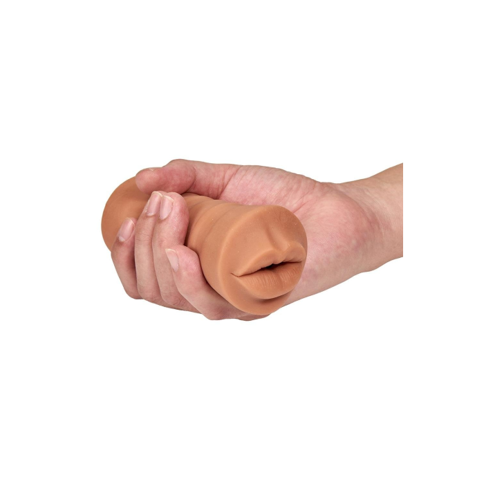 Мастурбатор реалістичний у вигляді рота Blush M For Men Isabella з віброкулею, мулатка