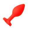 Анальна пробка Red Silicone Heart Red, M