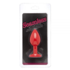 Анальна пробка Red Silicone Heart Red, M