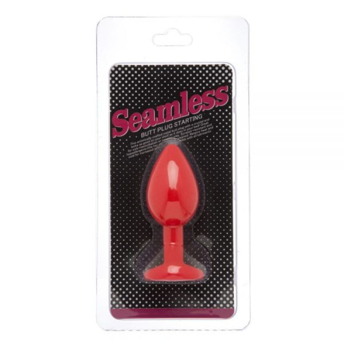 Анальна пробка Red Silicone Heart Red, M