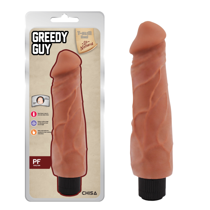 Вібромасажер із кібершкіри Chisa T-skin ReaL Greedy Guy Latin на батарейках
