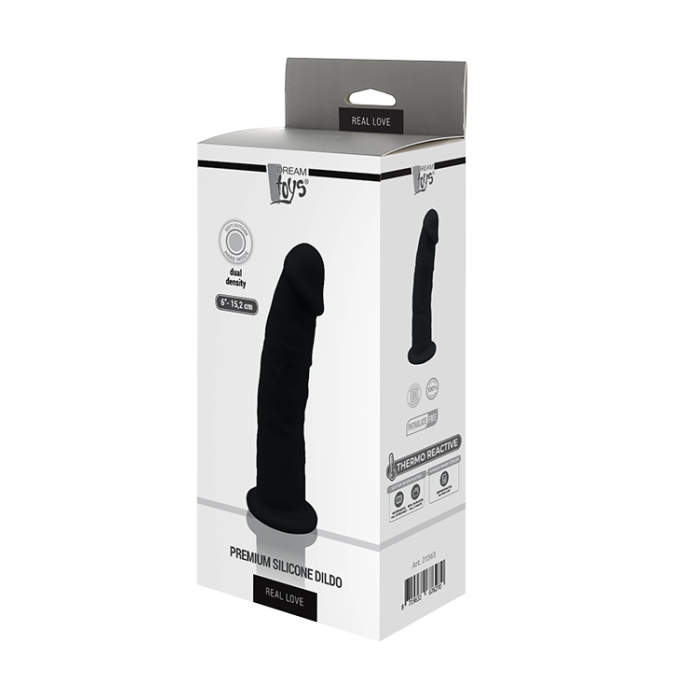 Фалоімітатор термоактивний REAL LOVE 6, Black