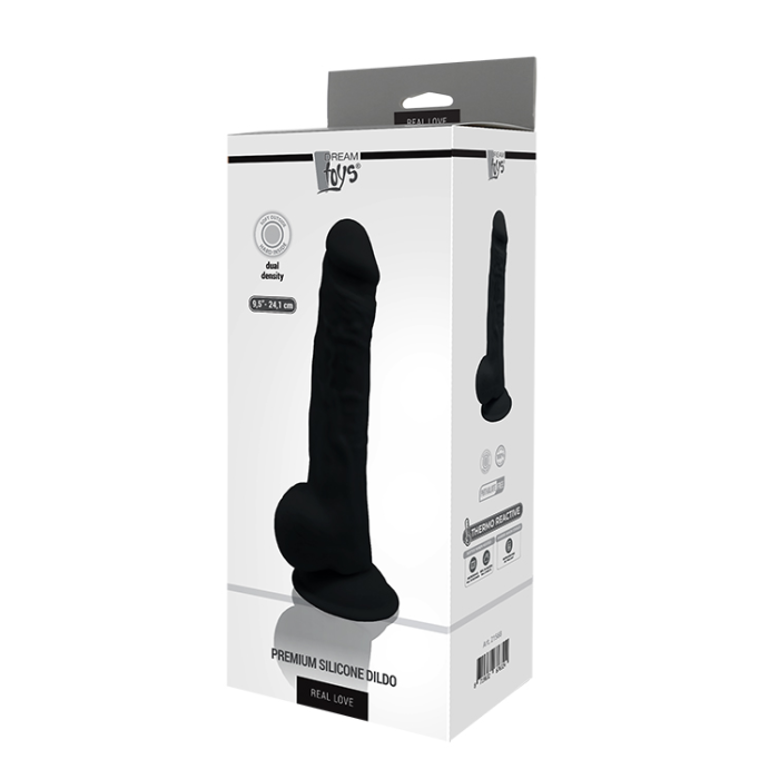 Фалоімітатор термоактивний REAL LOVE 9.5, Black