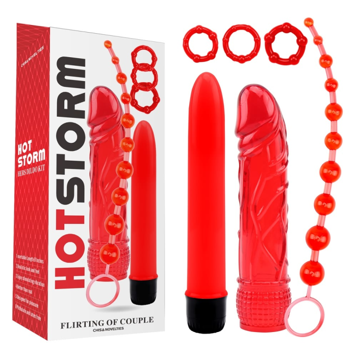 Набір секс-девайсів Chisa Hotstorm Flirting of Couple, 6 предметів, червоний