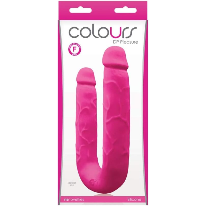 Подвійний фалоімітатор COLOURS DP PLEASURES PINK