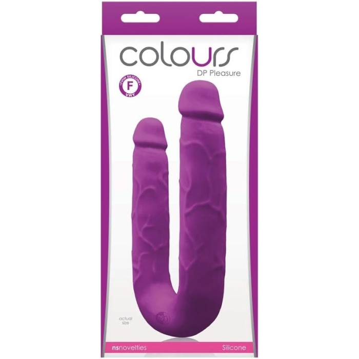 Подвійний фалоімітатор COLOURS DP PLEASURES PURPLE