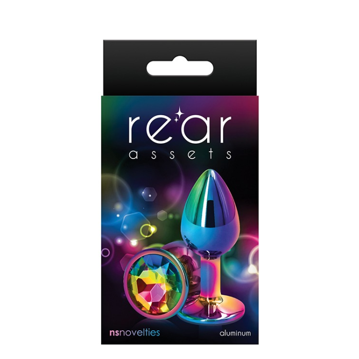 Райдужна анальна пробка REAR ASSETS RAINBOW, s