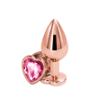 Анальна пробка REAR ASSETS ROSE GOLD HEART PINK, m