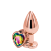 Анальна пробка REAR ASSETS ROSE GOLD HEART RAINBOW, m