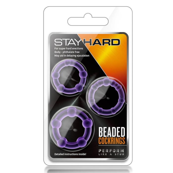Набір ерекційних кілець Blush Stay Hard 3 шт., пурпурні