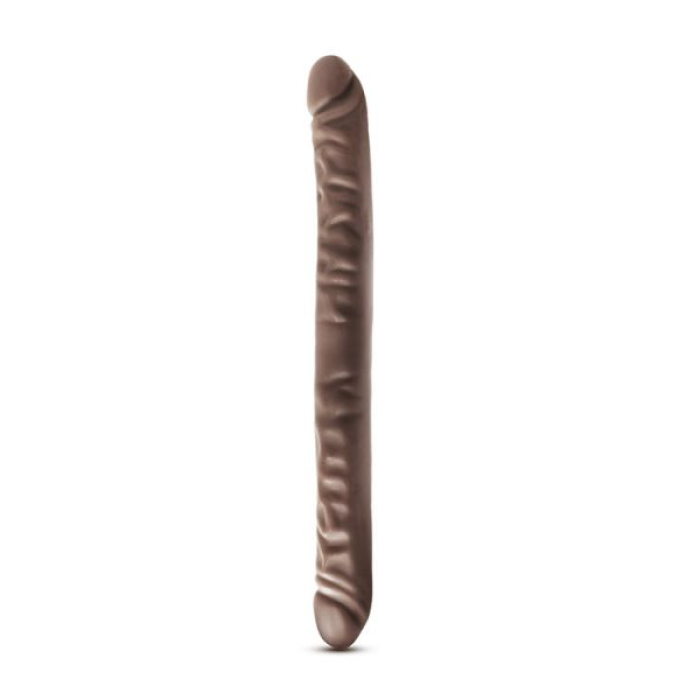 Подвійний фалоімітатор DR SKIN 18inch CHOCOLATE