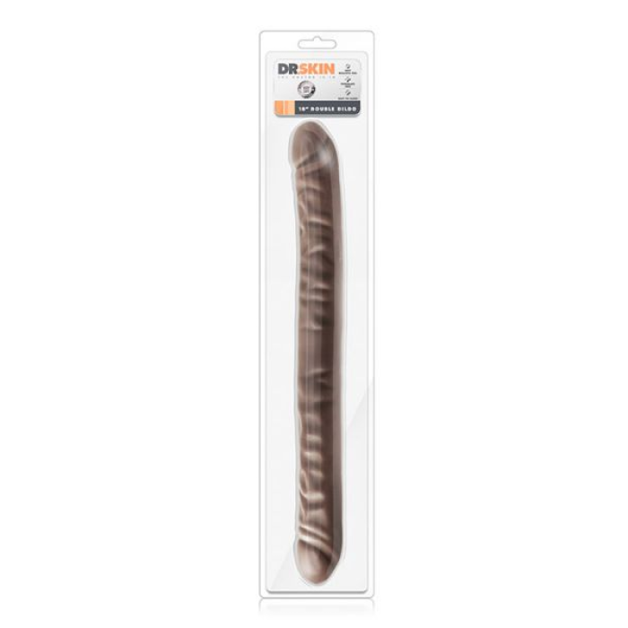 Подвійний фалоімітатор DR SKIN 18inch CHOCOLATE