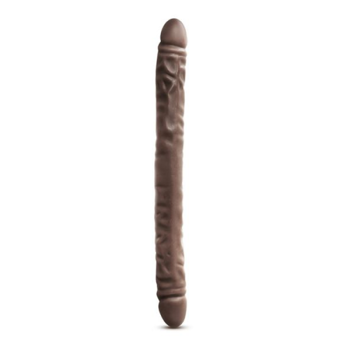 Подвійний фалоімітатор DR SKIN 18inch CHOCOLATE