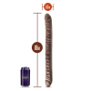 Подвійний фалоімітатор DR SKIN 18inch CHOCOLATE