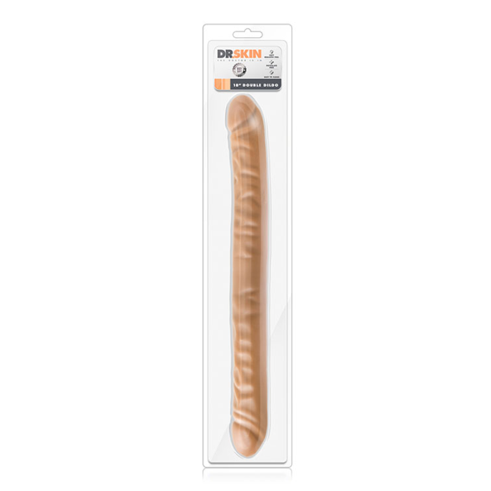 Подвійний фалоімітатор DR SKIN 18inch MOCHA