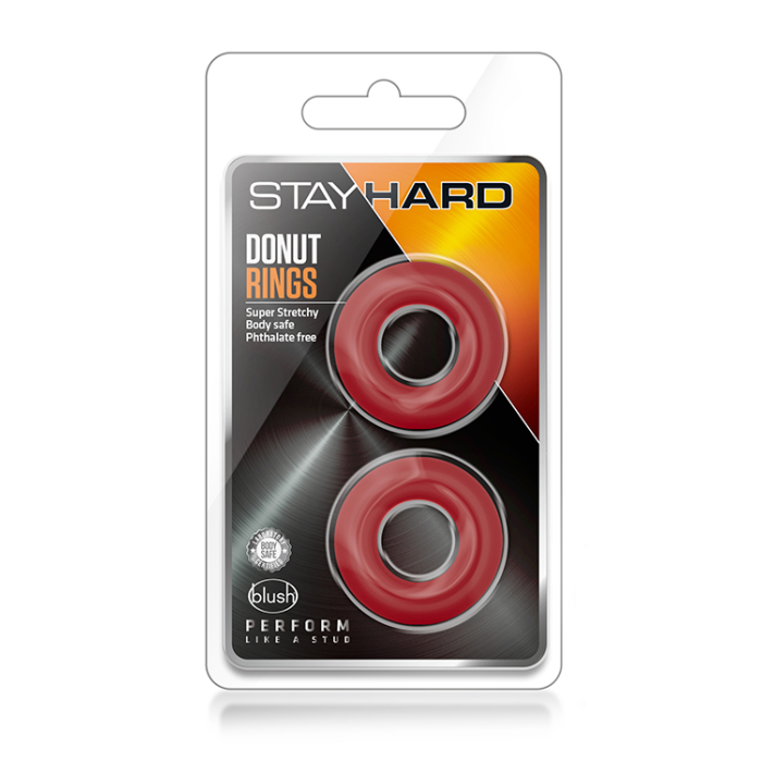 Набір ерекційних кілець STAY HARD Donut RINGS RED